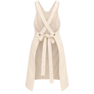 Maybis Handmade Natural Cross-back Apron – Undyed
