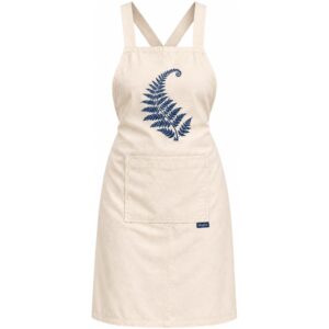 Maybis Handmade Cotton Apron – Natural, Fern Print